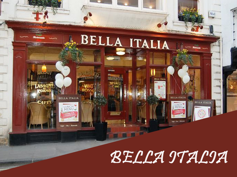 Bella Italia Italian restaurants in London